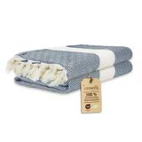 2'Li Paket -%100 Pamuk Peştamal 100X180 Cm, Havuz Ve Plaj Havlusu, Spor Havlusu, Hızlı Kurur Ve Koku Yapmaz, Emici, Hafif Ve Kompakt, Gök Mavisi