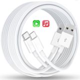 2'li Paket Araç Carplay Kablo Adaptörü, iPhone 15/16 Araç Şarj Kablosu, 3.3FT USB A - USB C Kablosu iPhone 15/16 Pro Max Plus, iPad Pro Air Mini ile Uyumlu
