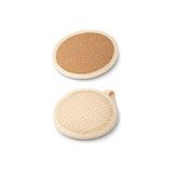 2’li Paket Bambu Duş Lifi, Tek Yüzeyli Oval Askılı Banyo Lifleri, Hassas Ciltler İçin Doğal Vücut Temizleme, Nazik Peeling ve Masaj Etkili Banyo Aksesuarı