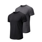 2'li Paket Erkek Spor Tişört Pamuklu Esnek Günlük Kullanıma Uygun Premium Rahat KalıpT-shirt
