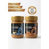 2'li Paket Proteinli Fıstık Ezmesi (Karamel ve Vanilya) | Fıstık Proteini, Maca Kökü Tozu ile | 325 gr x 2 - 650 gr