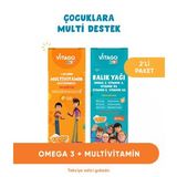 2'li Paket Vitago Kids Balık Yağı + Multivitamin Şurup