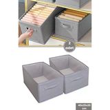 2’Li Pantolon Kazak Düzenleyici Set, Elbise Kıyafet Çamaşır Saklama Kutusu Mukava Destekli (40X25cm)