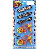 2'li Parmak Kaykay ve Bisiklet Oyuncak Seti – Mini Finger Skateboard & Finger Bmx Bisiklet Seti | 5 Parça Eğitici Spor Oyuncağı | Yerli Üretim