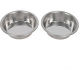 2'li Paslanmaz Çelik Kedi Köpek Mama ve Su Kabı 20,5cm, 1000ML, Gri - Seçenek 1