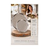2'li Paslanmaz Çelik Sarma ve Dolma Süzgeci; Pişirme Altlığı, Yanmaz Yapışmaz Tencere Tabanı, 719157