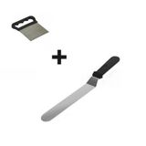 2'li Pasta Seti: Eğik Sıvama Spatulası ve Metal Hamur Kesici