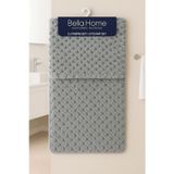 2'li Petek Puffy Klozet Takımı - Yıkanabilir Kaymaz Dot Taban - 60x100 cm 50x60 cm - Gri