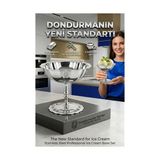 2'li Profesyonel İnox Gümüş Paslanmaz Çelik Ayaklı Dondurma ve Tatlı Sunum Kasesi Seti 723147