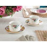 2'li Protea Bone China Çay Fincanı Takımı, 220 Ml, Hardal ve Sarı Renkli. - Seçenek 1