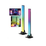 2'li RGB Ambiyans LED Masaüstü Işık Çubuğu Bluetoothlu - 24 cm - usb 2'li ekolayzer