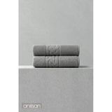 2'Li Rita Antrasit Banyo Havlusu - 70X140 Cm, 490Gr, %100 Pamuk, Spa Ve Otel Havlusu