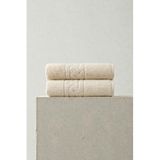 2'li Rita Ekru Banyo Havlusu - 70x140 Cm, 490Gr,%100 Pamuk, Spa Ve Otel Havlusu