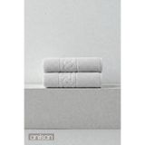 2'li Rita Gri Banyo Havlusu - 70x140 Cm, 490Gr,%100 Pamuk, Spa Ve Otel Havlusu