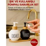 2’li Sabunluk Seti Kolay Basmalı Pompalı Mekanizmalı – Köpük Sabun Uyumlu, Şık Tasarım 450 ML