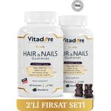 2'li Saç Tırnak Vitamini, Hair & Nails Gummy - Saç Dökülmesine Karşı Etkili 2 Aylık Vitamin