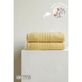 2'li Sarı Greek Banyo Havlusu - 70x140 Cm, 490 Gr, %100pamuk, Spa Ve Otel Havlusu - 70 x 140 cm