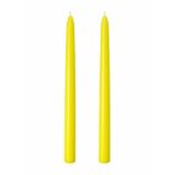 2’li Sarı Şamdan Mum Seti 25 cm – Dekoratif İnce Şamdan Mum, Kokusuz Parafin Wax,%100 Pamuk Fitil, El Döküm, Uzun Süre Yanma (~10 Saat), Şık Sofra, Davet, Nişan, Düğün ve Ev Dekorasyonu İçin Zarif