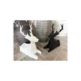 2'li Set 19 CM SİYAH VE BEYAZ GEYİK BİBLO, Geyik Figürlü Modern Dekoratif Biblo, Pinterest Biblo, 2KSLSL3
