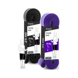 2li Set 25+35 Kg Direnç Bandı Seti Kas Geliştirme Lastiği Fitness Pilates Cross Training Bant Çok Renkli