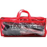 2li Set 4 Gen Çanta 7pcs + 38PCS Oto Trafik Seti + Ilk Yardım Seti Yangın Tüpü=1kg 2pcs Reflektör Bez Kemer Çekme Halat=2.9mt Araç Takoz Buz Kazıma Set Çantası BX40