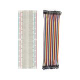 2'li Set: 830 Pin Breadboard 40 Pin Erkek-Dişi Jumper Kablo