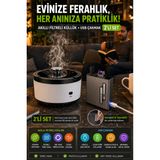 2’Li Set Akıllı Filtreli Küllük & Usb Çakmaklı Sigara Tabakası Şarjlı Metal Tasarım Siyah