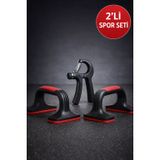 2'li Set Ayarlanabilir El Yayı 10-60 KG + Şınav Barı Seti | Bilek, Ön Kol ve Göğüs Güçlendirme OPH-002056