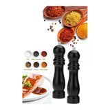 2Li Set Bambu Tuz Karabiber Öğütücü Değirmeni Boy 16,5Cm