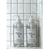 2li Set Boş Şeffaf Plastik Pompalı Şişe Duş Jeli Şampuanlık Banyo Takımı 2X400