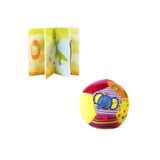 2'li Set Classic World Ahşap Hayvan Ailesi Kitabım & Biba Çıngıraklı Topum