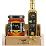 2li Set Engür Organik Süzme Çiçek Ham Bal 250 gr + Engür Organik Bal Sirkesi 500 ml - 455 gr