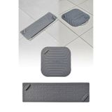 2'li Set Gri Uzun Ve Gri Kare Silikon Gider Kapağı Koku Önleyici Banyo Mutfak Gider Tıkacı