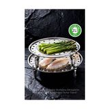 2'li Set Inox Çelik Ayaklı Buharlı Pişirme Aparatı - 24+28 cm Çok Amaçlı Tencere Içi Haş