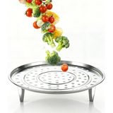 2'li Set Inox Çelik Ayaklı Buharlı Pişirme Aparatı - 24+28 cm Tencere Içi Haşlama Standı, 7