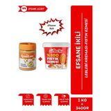 2'Li Set Kahvaltılık Sürülebilir Katkısız 340Gr Leblebi Kreması + Fıstık Ezmesi 1Kg