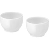 2'li Set Kahvaltılık Yumurta Kabı Çap 5 cm Ikea 2 Adet Porselen Yumurtalık Beyaz Yükseklik 3 cm