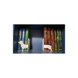 2'li Set Köpek Desenli Dekoratif Kitap Tutucu, Beyaz Kitap Standı, Kitap desteği Ev-Ofis Dekoratif, KPKKTPTTC-2