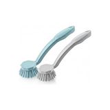 2'li Set Pratik Lavabo ve Bulaşık Fırçası – 23 cm Ergonomik Uzun Saplı, Dayanıklı Kıllar – Mutfak ve Banyo Temizlik Fırçası Seti - 02Y-Yeşil - Option-1