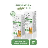 2'li Set Saç Dökülme Karşıtı, Hızlı Saç Uzatma, 7 Aktifli Biberiyeli Saç ve Saç Derisi Serumu 2x50ml