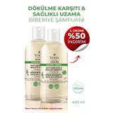 2'li Set Saç Dökülme Karşıtı, Sağlıklı Hızlı Saç Uzatma, 7 Aktifli Biberiyeli Tuzsuz Şampuan 2x400ml