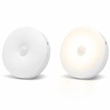 2’li Set Sensörlü LED Kabin Işığı Gece Lambası | 1,5W | 4000K Doğal Beyaz | 150 Lümen | USB Şarjlı | Manyetik & Bantlı | Mutfak Dolabı, Merdiven, Gardırop Aydınlatma Karanlıkta Harekete Duyarlı