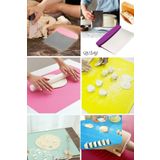 2'li Set Silikon Ölçekli Hamur Açma Matı + Hamur Kesme Aparatı Spatulası Börek Mantı Yoğurma Matı