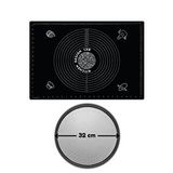 2'li Set Siyah 45x65 Cm Silikon Hamur Açma Matı Ve Pizza Tepsisi 32 Cm Çok Renkli