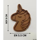 2Li Sevimli Unicorn Kurabiye Kalıbı Tek Boynuzlu At Figürlü Çift Parça Şeker Ve Oyun Hamuru Kesici