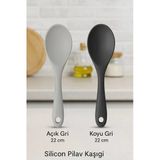 2'Li Silikon Pilav Servis Kaşığı Seti - 22 Cm Isıya Dayanıklı, Ergonomik Saplı