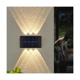 2'li Solar Duvar Aydınlatması (6 LED, Gün Işığı)