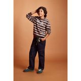 2'li Takım Çizgili Sweatshirt Jean Pantolon Erkek Çocuk G4682A825WN, 9-10 Yaş