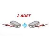 2'li Tekne Merdiven Lambası. 12v. Krom Çerçeve. Beyaz. Aydınlatma Beyaz