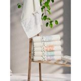 2li Tül Detaylı El Yüz Havlusu - 80 x 60 cm - Beyaz
